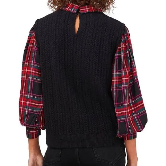 NWT Riley & Rae Cable Knit 2-For-1 Pullover Sweater - Picture 2 of 11